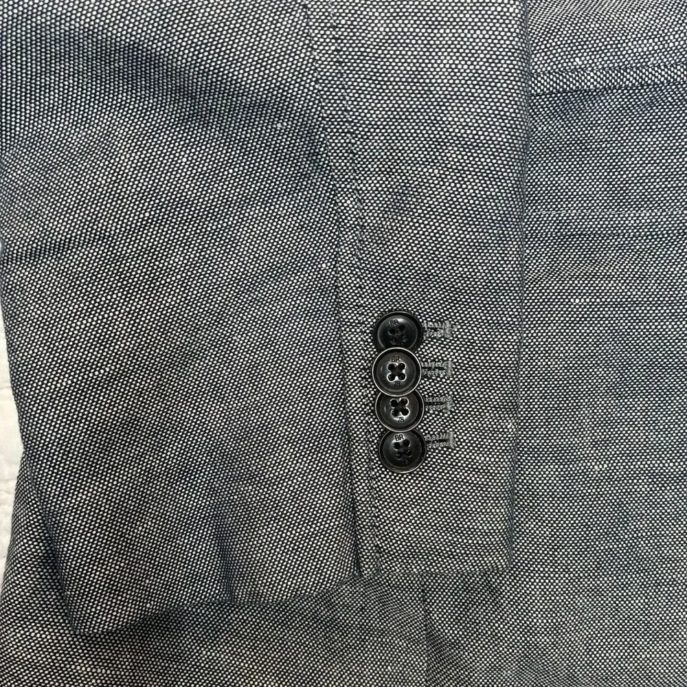Banana Republic Linen cotton chambray sport coat Sz 42R slim fit tailored summer